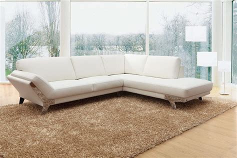 Leather sofa world ® is the largest independent sofa retailer in the u.k. Corner L Shaped Modern White Italian Leather Sectional ...