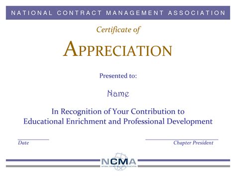 Formal Certificate Of Appreciation Template Formal Certificate Of