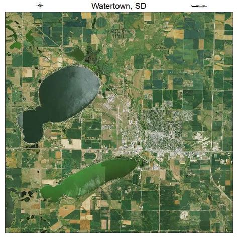 Aerial Photography Map Of Watertown Sd South Dakota