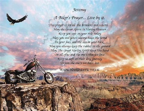 Personalized Bikers Prayer Print