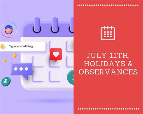 July 11th 2023 Holidays And Observances