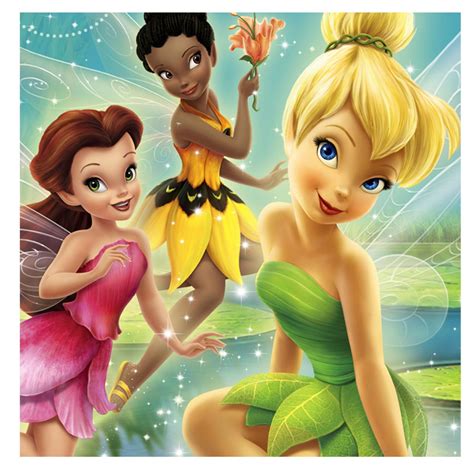 Disney S Fairies Lunch Napkins Count Description Clean Up With Tinker Bell These Disney S