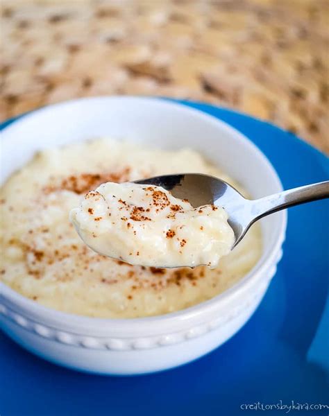 Stovetop Creamy Rice Pudding Creations By Kara