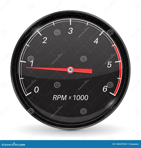 Tachometer Black Car Gauge Stock Vector Illustration Of Speed