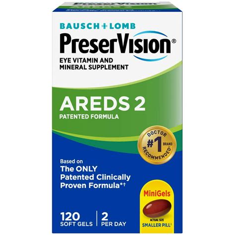 Preservision Areds 2 Vitamin And Mineral Supplement 120 Count Soft Gels