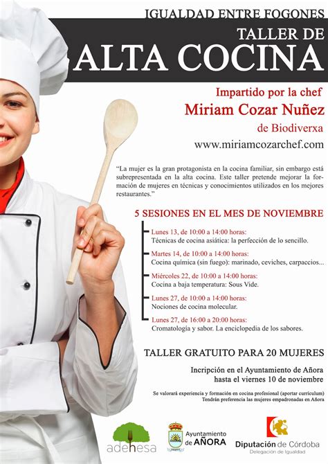 Cada uno de los asistentes tendrán que utilizar mascarilla durante el cocinado. Añora Directo: Taller de alta cocina para mujeres