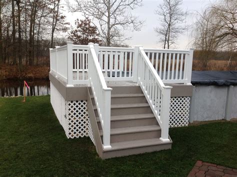 In fort wayne in and check out examples of our trex decking, along with our bending and railing options. Phase Two Pool Deck Completes Noble County Lake Home ...