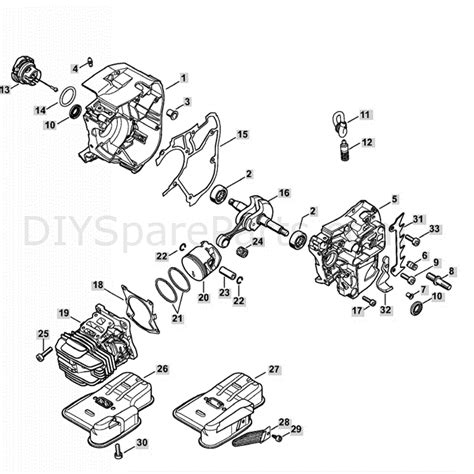 Stihl Ms 201 T Chainsaw Ms201 T Parts Diagram Crankecase And Cylinder Assy