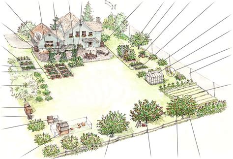 Lovely Drawing Farm Layout Backyard Landscaping Plans Backyard Farming