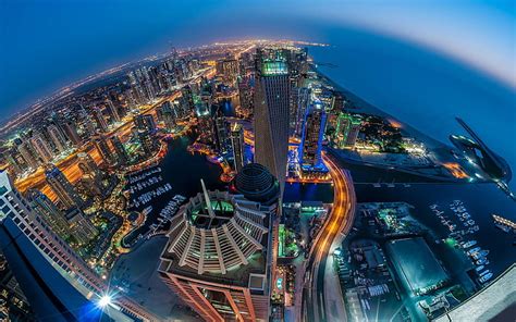 2048x768px Free Download Hd Wallpaper Dubai At Night View From The