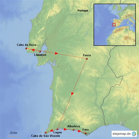 Wer einreisen will, muss folgende regeln beachten (stand: StepMap - Portugal Urlaub - Landkarte für Deutschland