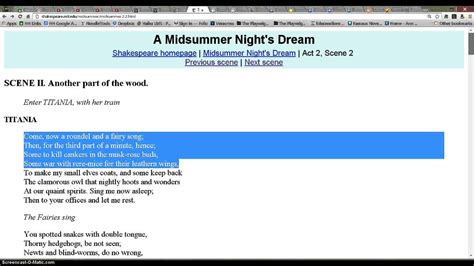 Do not use page numbers. Quoting Shakespeare (poetry) in MLA style - YouTube