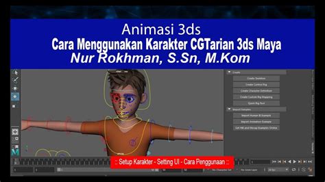 Mendapatkan Karakter Untuk Latihan Animasi Ds Maya Youtube