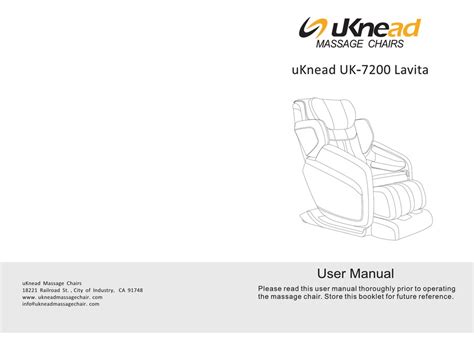 Uknead Uk 7200 Lavita User Manual Pdf Download Manualslib