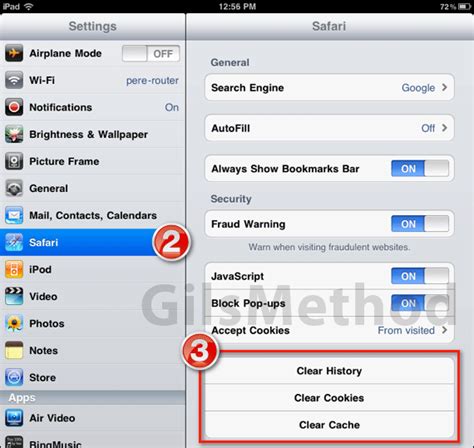 Clearing the cache deletes residual files that could cause errors or bugs. How to Clear Cookies, History, and Cache on the iPad ...