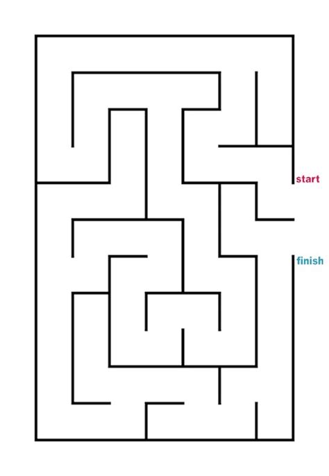 Mazes To Print Easy Rectangle Mazes