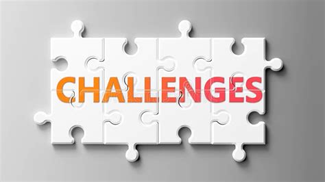 Challenges Complex Like A Puzzle Pictured As Word Challenges On A