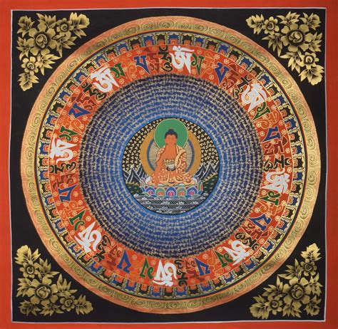 Shakyamuni Buddha Mandala Handmade Thangka Thanka Painting From Nepal