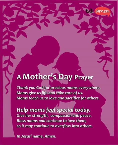 Mothers Day Prayer Christian Mothers Day Poems Mothers Day Verses Happy Mothers Day Mom