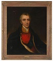 19th c. Portrait Painting Captain George Wellesley Oil on Canvas by Sir ...