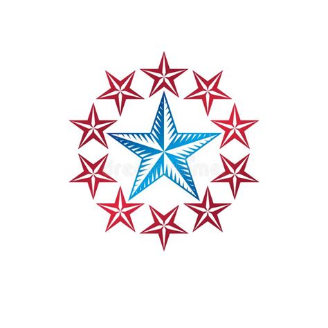 Military Star Emblem Victory Award Symbol Heraldic Coat Of Ar Stock