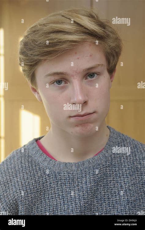 Portrait Of 15 Year Old Teenage Boy Stock Photo Alamy