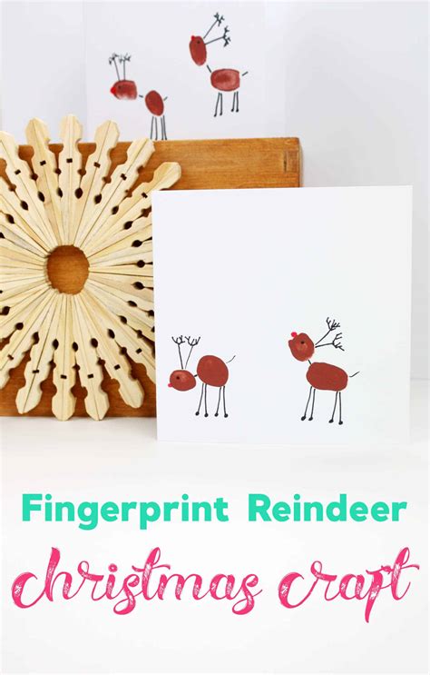 Fingerprint Reindeer Christmas Craft Emma Owl