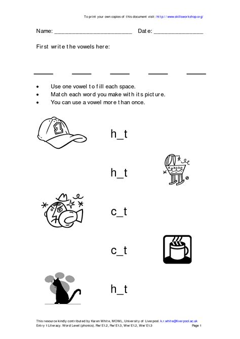 1st Grade Printable Phonics Worksheets Images And Photos Finder