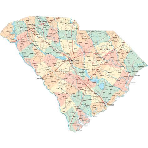 South Carolina Road Map Sc Road Map South Carolina Highway Map