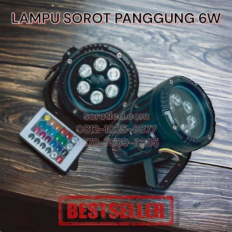 Lampu Sorot Panggung RGB 6W Mini Terbaru Cahaya Glodok