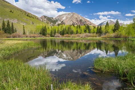 Spring Green At Warner Lake La Sal Mountains Utah Mountain