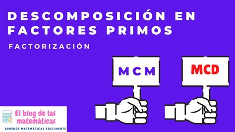 DescomposiciÓn Factorial De Un NÚmero Paso Previo Al Cálculo De Mcm Y