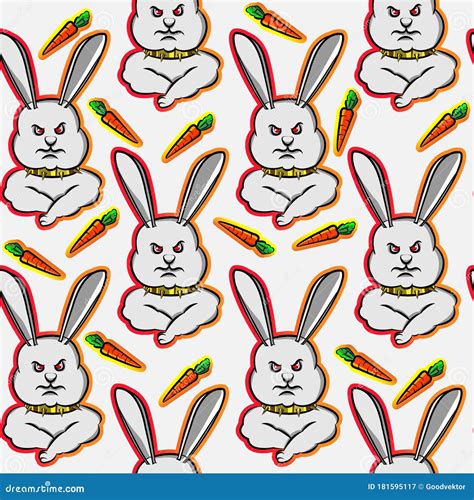 Rabbit Angry Hare Evil Emotions Animal Aggressive Vector