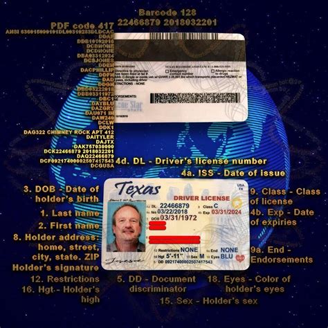 Texas Drivers License Barcode Dadplus