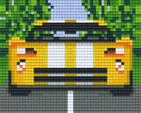 Yellow Racing Car One 1 Baseplate Pixelhobby Mini Mosaic Art Kits