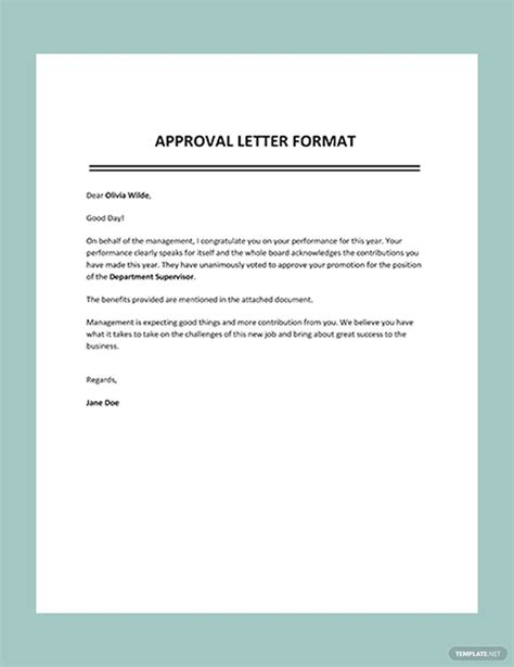 Approval Letter Templates 14 Docs Free Downloads