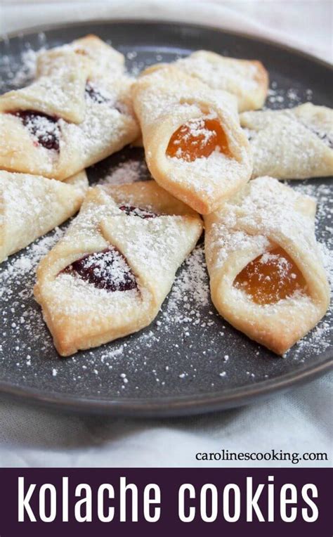 Kolache Cookies Are An Easy Mix Of A Cream Cheese Pastry Folded Over A