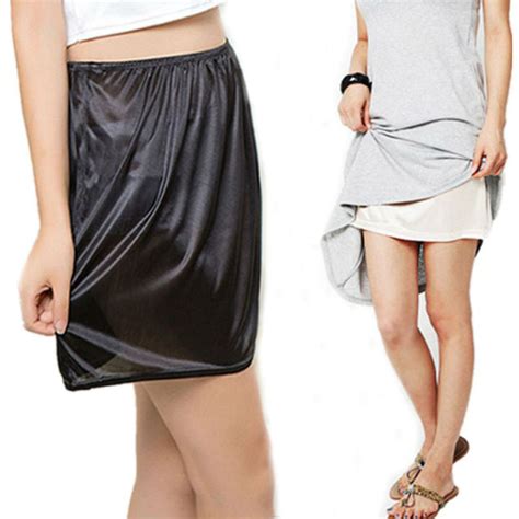 Summer Slips Woman Casual Homme Pure Silk Mini Skirts Sexy Lady
