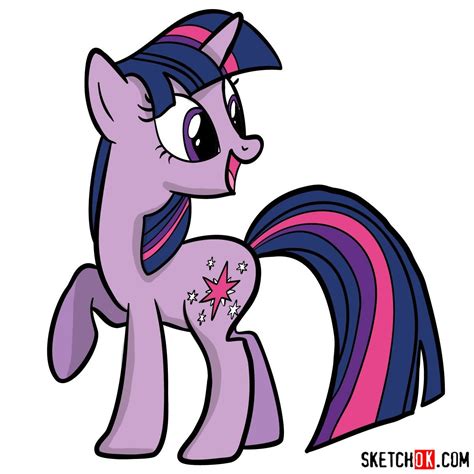 How To Draw Twilight Sparkle From My Little Pony With Sketchok