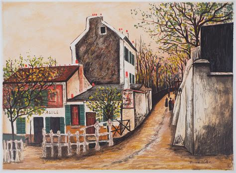 Maurice Utrillo Rabbits Agile Montmartre Lithograph Signed Ebay