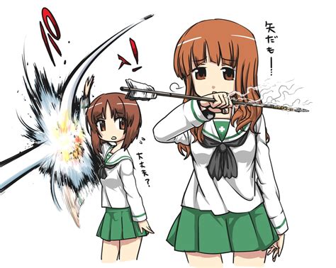 Nishizumi Miho And Takebe Saori Girls Und Panzer Drawn By Gouta