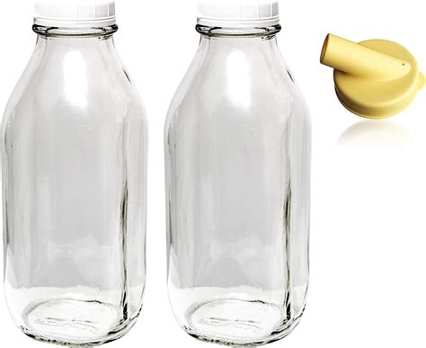 The Dairy Shoppe 1 Ltr 338 Oz Glass Milk Bottle