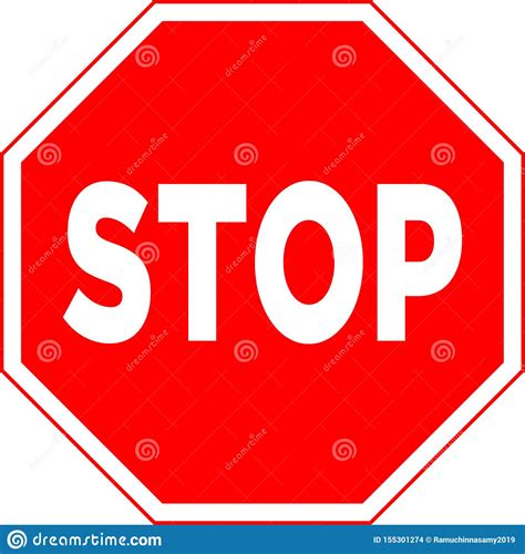 Stop sign stock vector. Illustration of driving, board - 155301274