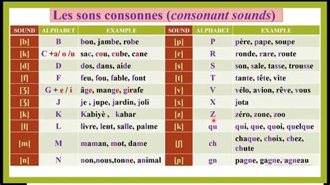 Les Sons Consonnes En Français French Consonant Sounds Youtube