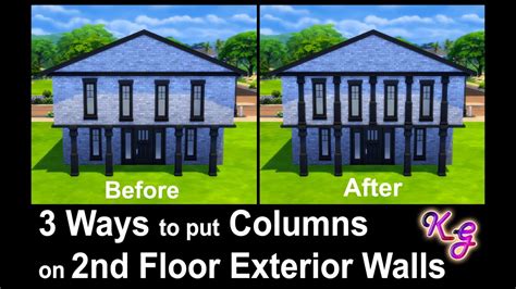3 Ways To Place Columns On 2nd Floors In The Sims 4 Youtube