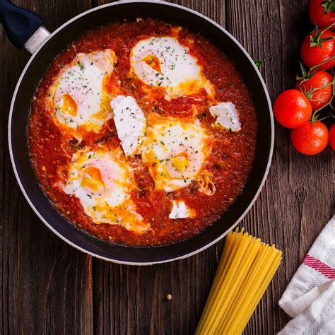 Poached Eggs In Tomato Sauce Egg In Purgatory Mamma Mia Che Buono