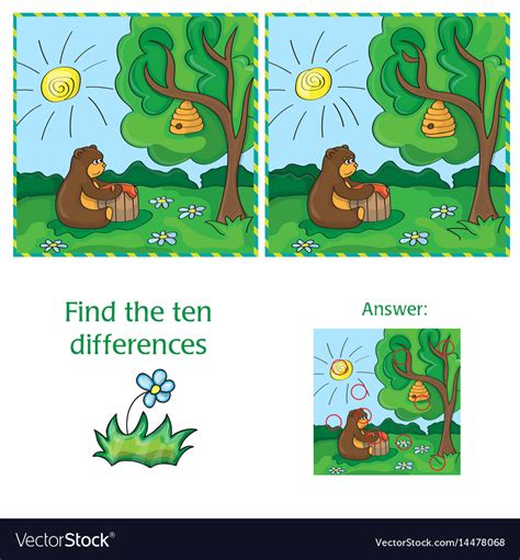 Cartoon Of Finding Differences Royalty Free Vector Image