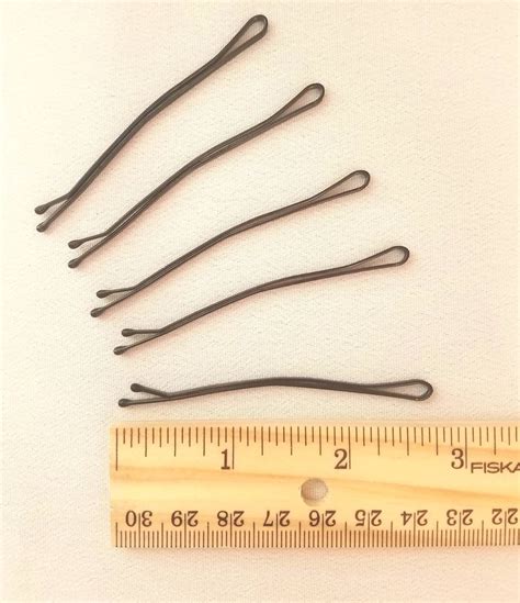 Curved Black Hair Pinsset Of 5 Pcsblackbobby Pins70 Etsy Australia