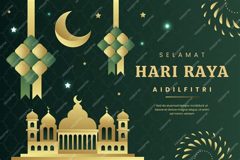 Achtergrond Met Kleurovergang Voor Islamitische Hari Raya Aidilfitri