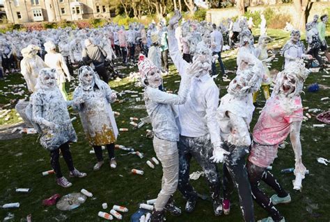 In Pictures St Andrews University Foam Fight Daily Record